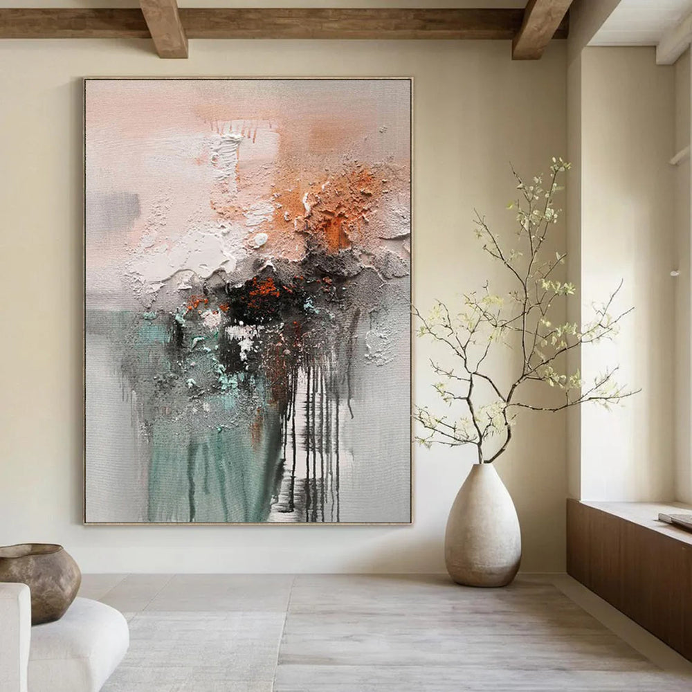 “Textured Abstract Mix” - Mixed - Media, Tactile - Styled Painting On Canvas PT1564