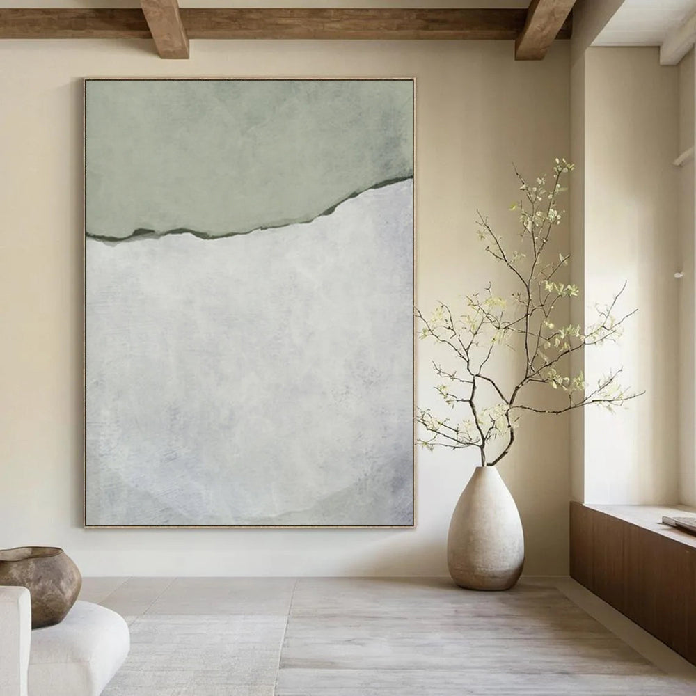 “Soft Green Leafy Watercolor” - Lush Foliage in Shades of Green Painting On Canvas DS241