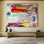“Rainbow Brushstroke Fusion” Painting On Canvas DKS305