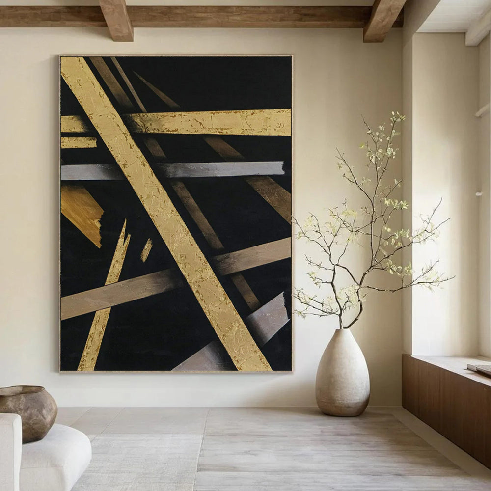 “Sunny Yellow and Green Abstract” - Abstract Nature - Inspired Painting On Canvas PT2388