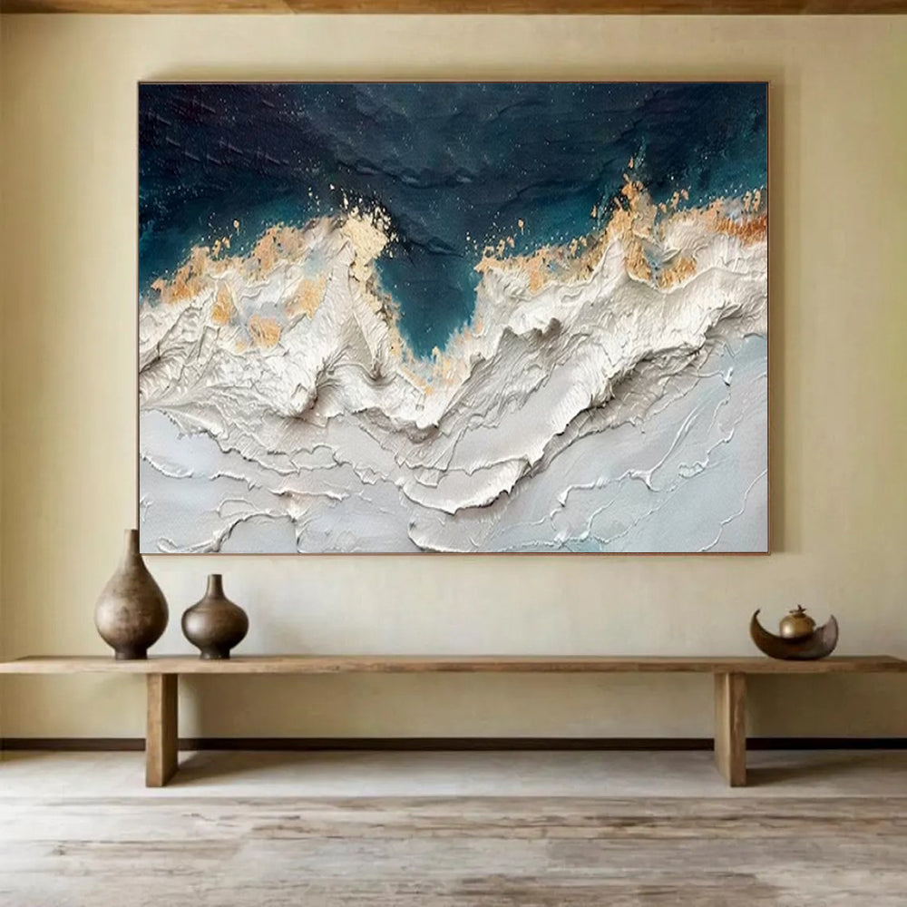 “Textured Ocean Waves” - Impasto Seascape - Painting On Canvas PT1749