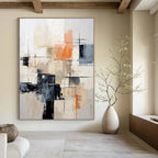 “Neutral Tones Abstract” - Textured Abstract Expressionist Painting On Canvas PT2261