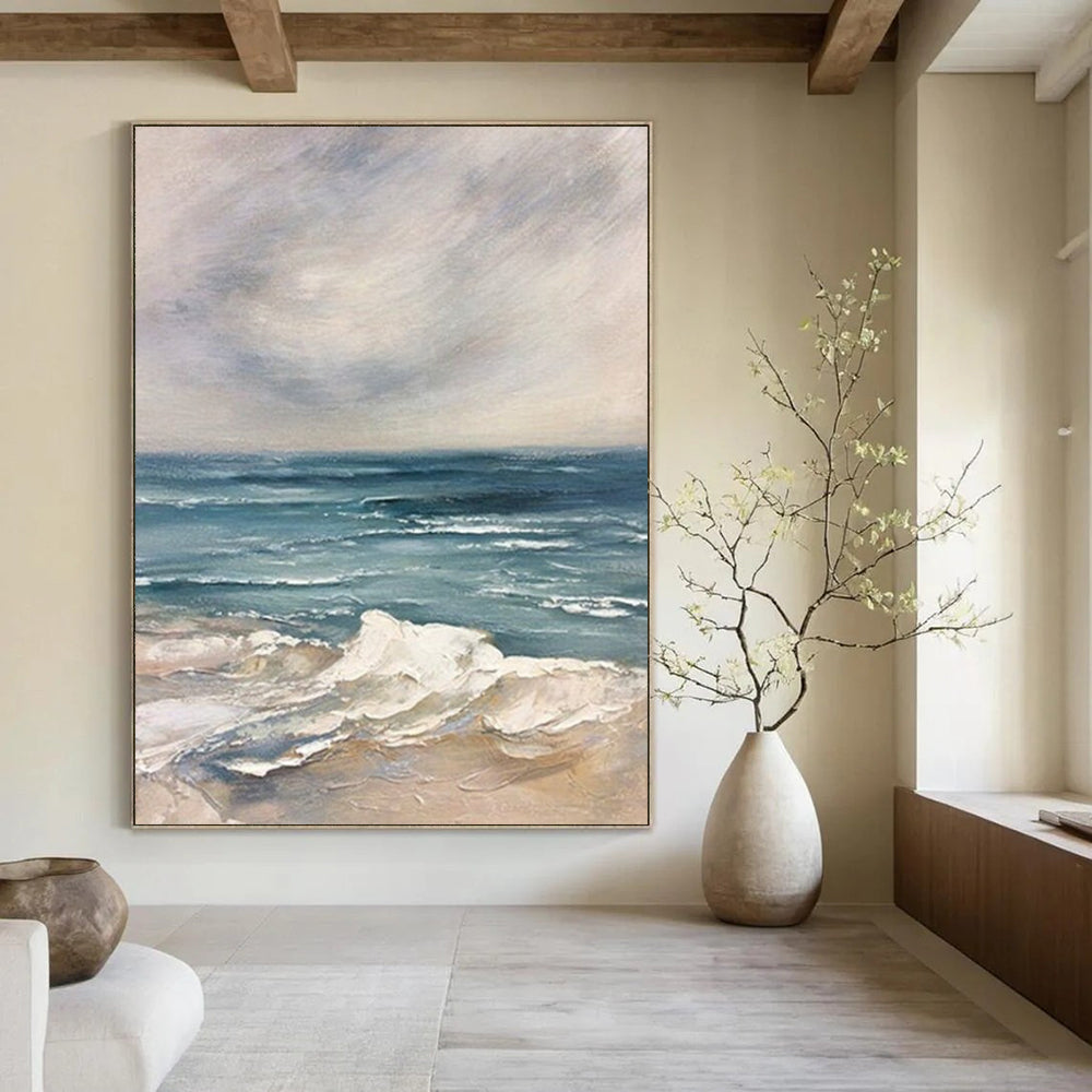 “Calm Sea Impression” - Impressionistic Landscape Painting On Canvas DS048