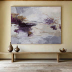 “Purple And Earthy Abstract” - Abstract Painting On Canvas DKS516