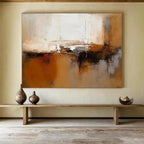 “Soft Earth - Toned Abstraction” - Abstract Oil Painting on Canvas PT1506