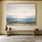 Soft Ocean Hues Seascape Painting On Canvas DKS174