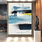 Blue - Yellow Concerto - Mainly Blue, Black, and Yellow - Abstract Expressionism PS0778