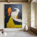 Dark Background, Bright Shapes "Night Playground" Abstract Painting On Canvas PS1412