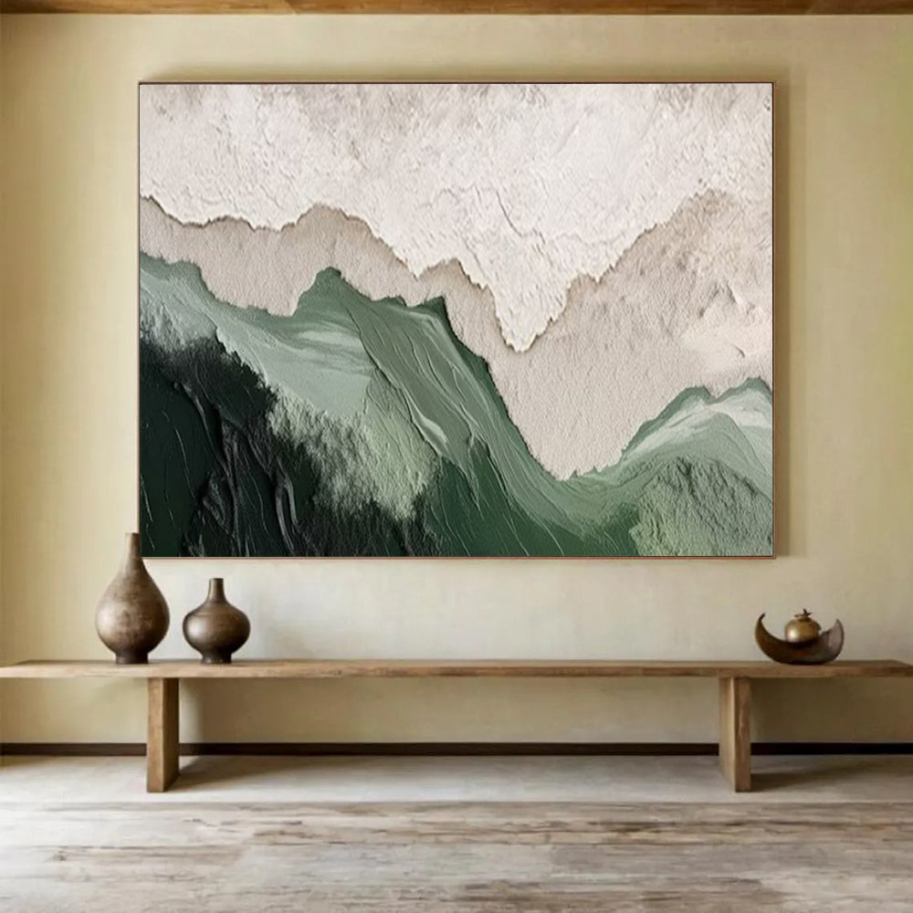 “Layered Mountain Peaks” - Abstract Landscape - Painting On Canvas PT1750