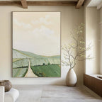 “Pastel Countryside Path” Painting On Canvas PT1449