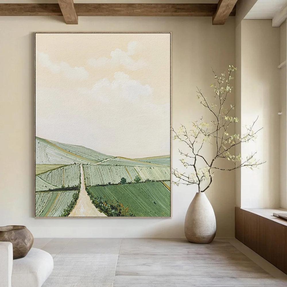 “Pastel Countryside Path” Painting On Canvas PT1449