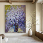 “Purple Flower Bouquet” - Impressionist Still - Life Painting On Canvas PT2350