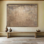 “Rustic Textured Abstract” - Textured Abstract Painting, Ideal for Industrial - Style Room & Den DKS599