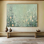Wildflower Serenity - Wildflower Field Oil Painting, Suited for Spa & Guest Room DKS668