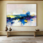 “Colorful Abstract Landscape” - Abstract Painting On Canvas DKS531