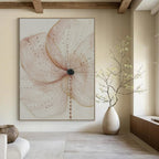 “Delicate Flower Sketch” - Botanical Sketch Painting On Canvas PT1926