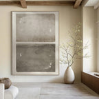 “Gray Abstract Landscape” - Minimalist Landscape Painting On Canvas PT1359