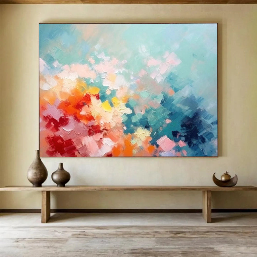 “Pastel Color Palette” - Impasto Abstract Painting On Canvas PT058