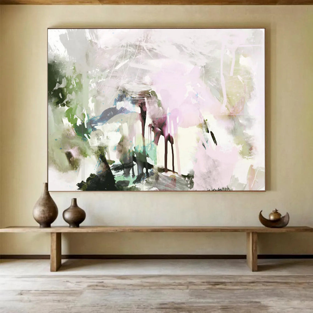 “Pastel - Toned Abstract Blend” - Soft Impressionistic Painting On Canvas PT111