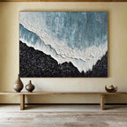 “Textured Ocean Wave” - Impasto Seaside Painting On Canvas PT207