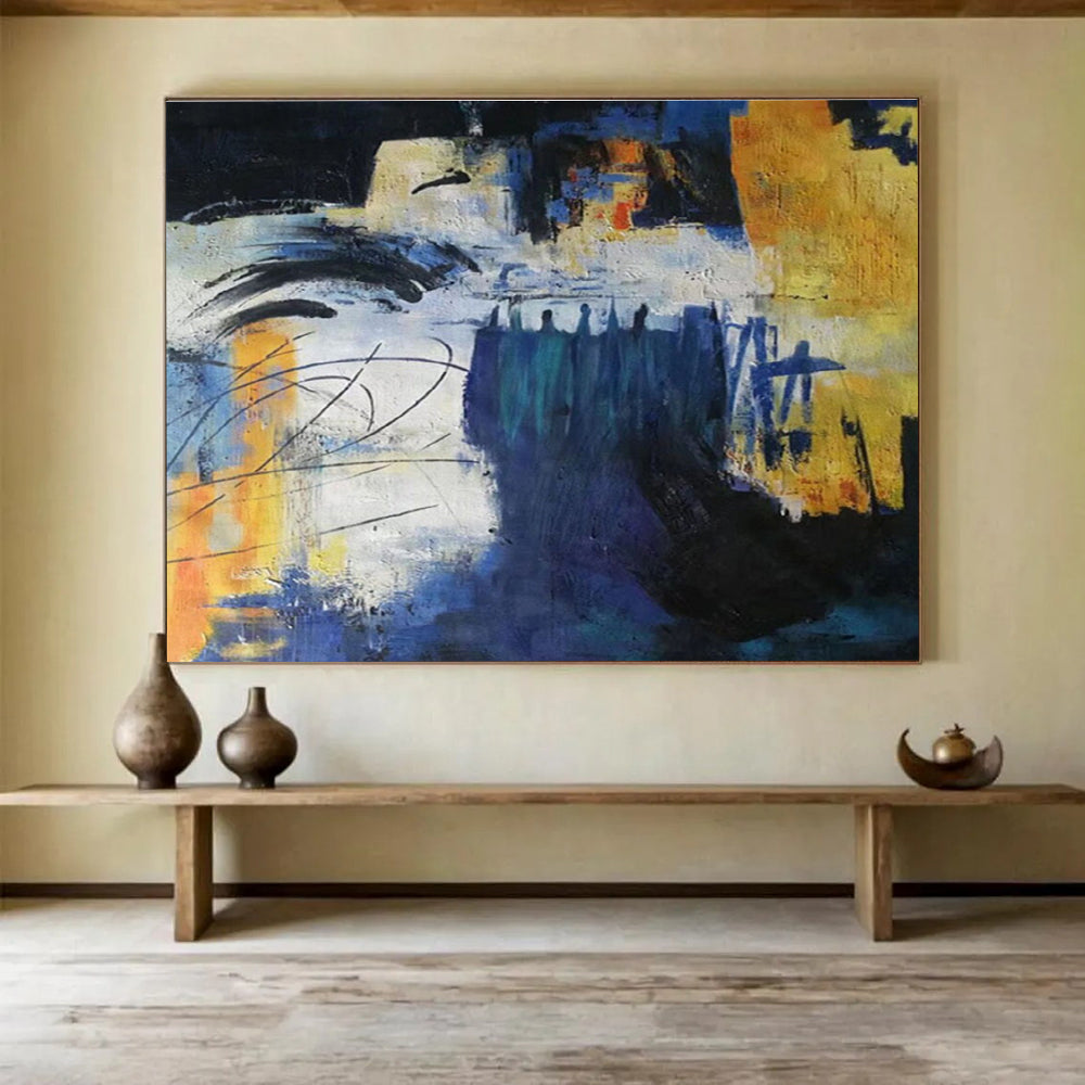 “Abstract City Forms” - Cubist - Inspired Painting On Canvas DKS850