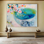 Colorful Floral - Inspired Abstract Painting On Canvas DKS062