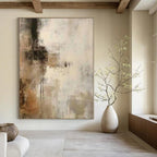 Muted Tones with Abstract Brushstrokes "Muted Melody" Abstract Painting On Canvas PS1210