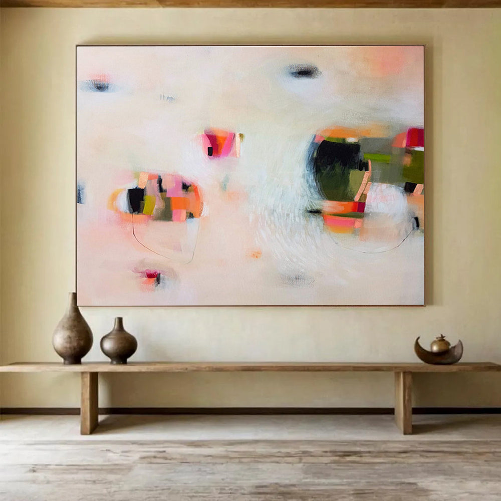 Soft Abstract Composition Painting On Canvas DKS034