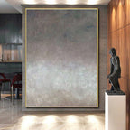 “Gradient Gray Abstract” - Gray Abstract Gradient Painting On Canvas PS0562