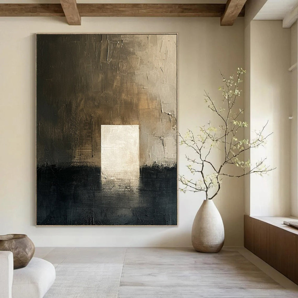 “Dark - Light Abstract Doorway” - Abstract Surrealist Painting On Canvas DS008