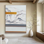 “Minimalist Mountain Landscape” - Minimalist Landscape Painting On Canvas DS045