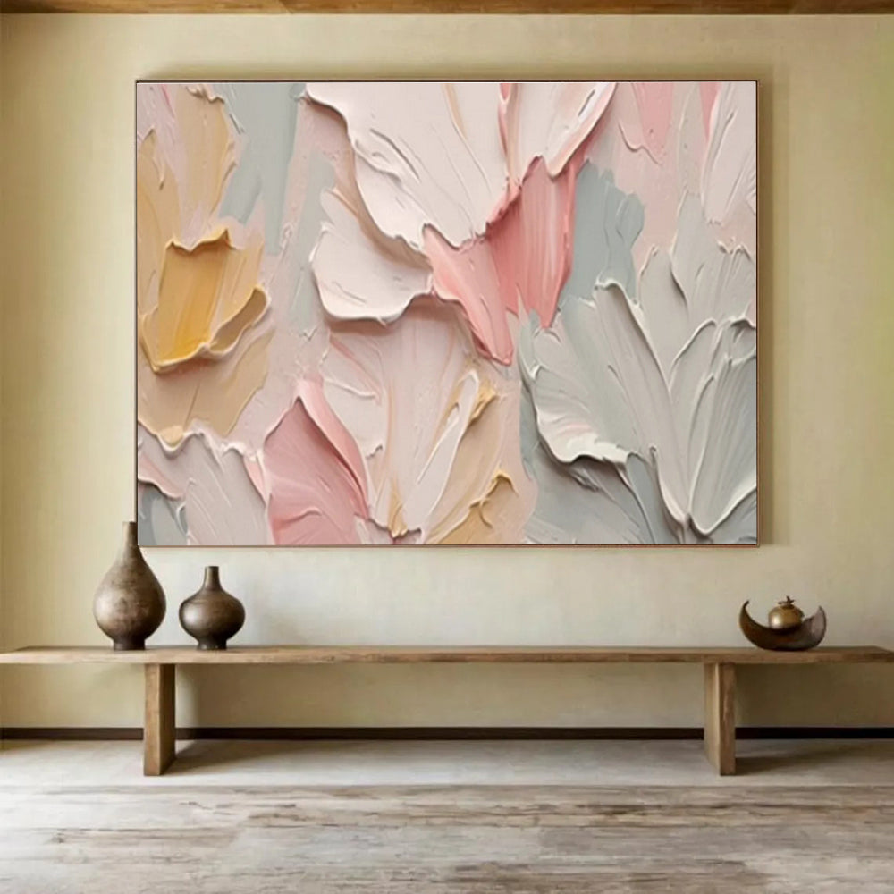 Pastel Petals - Abstract Floral Acrylic Painting, Great for Nursery & Dressing Room DKS667