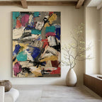 “Colorful Abstract Chaos” - Abstract Expressionist Painting On Canvas PT1039