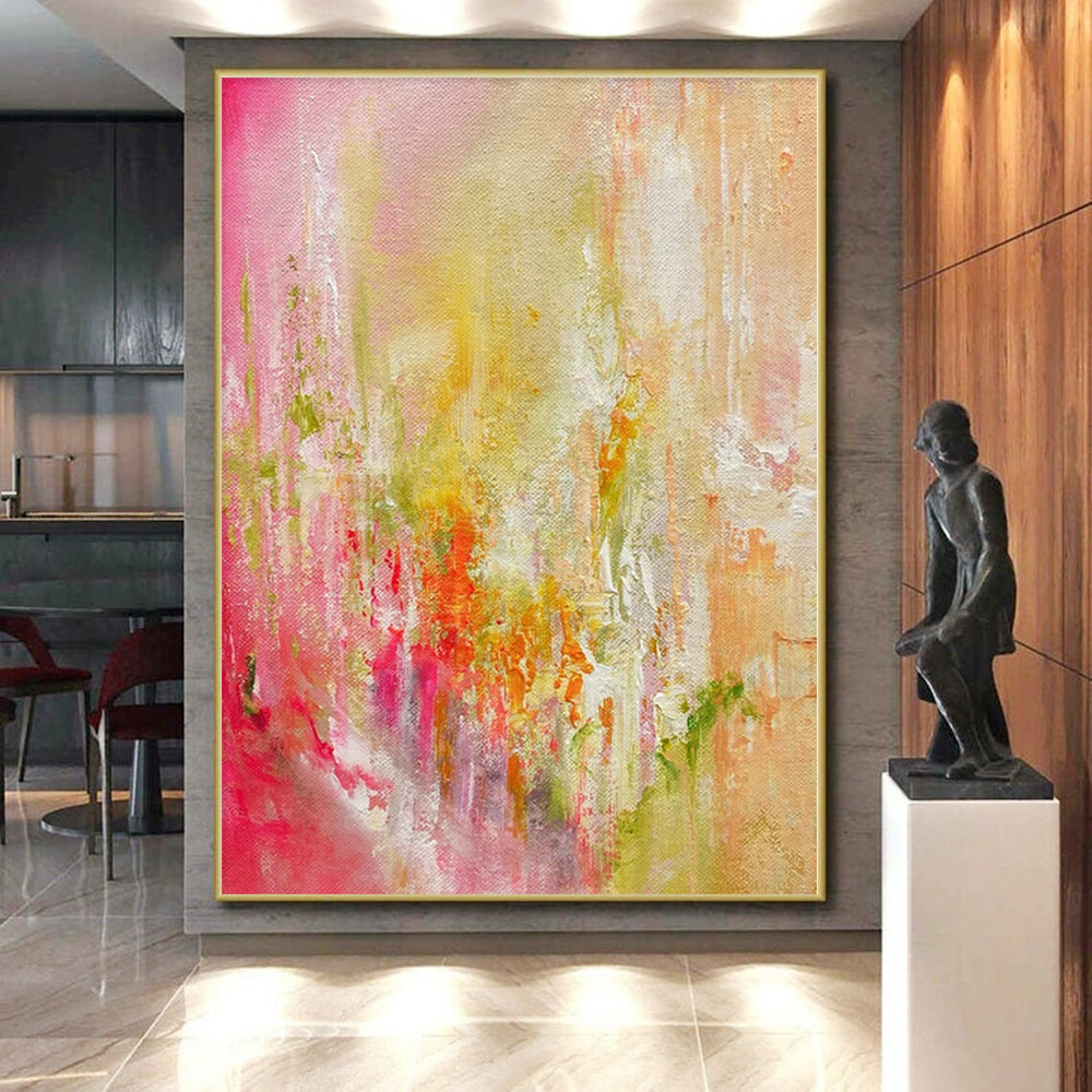 “Pastel Dream Abstract” - Soft - Hued Abstract Painting On Canvas PS0055