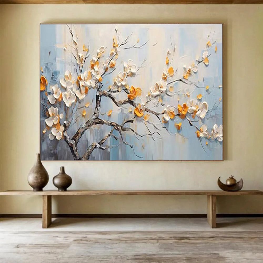 “3D Blossom Tree” - Sculptural Floral Painting On Canvas PT202