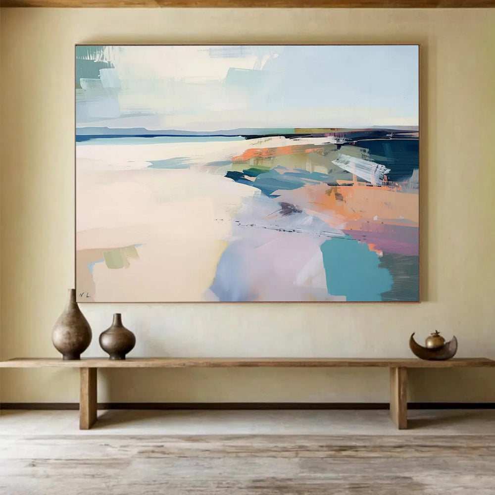 “White Cloud on Dark Blue” - Dreamy Simplicity Painting On Canvas PT1544