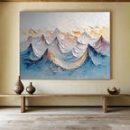 “Colorful Mountain Ridges” - Impasto Oil Painting on Canvas DKS902