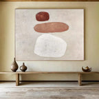 “Earth - Toned Minimalist Abstract” - Minimalist Abstract Painting, Suitable for Meditation Room & Hallway DKS594
