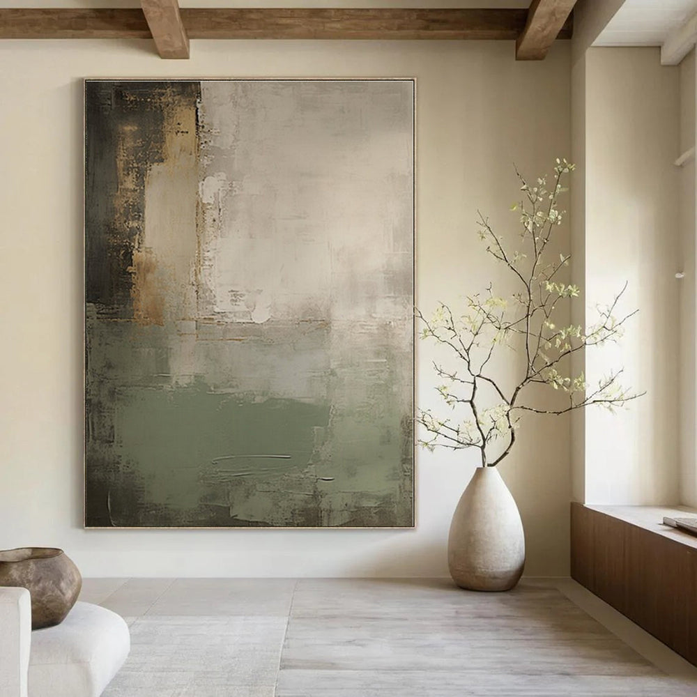 Muted Tones with Blended Textures "Soft Blends" Abstract Painting On Canvas PS1362