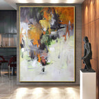 “Vibrant Abstract of a Colorful Landscape” - Fauvist Abstract Painting On Canvas PS0261