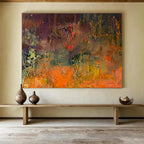 Colorful Abstract Landscape - Contemporary Abstract Painting On Canvas DKS370