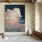 “Pink - Purple Cloudscape” - Realistic Cloud Painting On Canvas PT1975