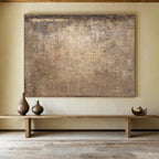 “Brown Textured Abstract” - Textured Abstract Painting, Great for Industrial - Style Room & Den DKS602