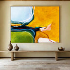 “Vibrant Color Fusion Abstract” - Abstract Painting On Canvas DKS552