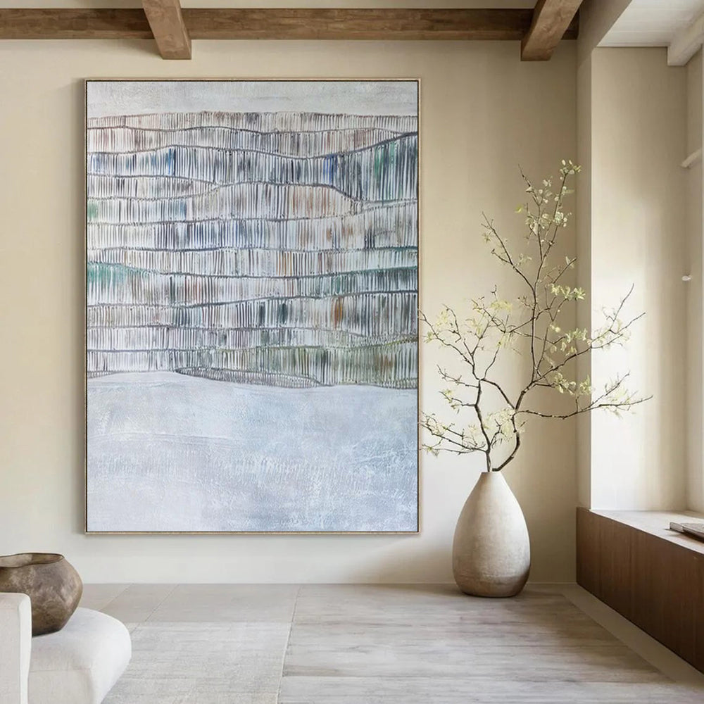 “Color - Infused Textured Layers” - Mixed - Media Abstract Painting On Canvas PT1043