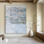 “Color - Infused Textured Layers” - Mixed - Media Abstract Painting On Canvas PT1043