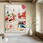 “Thick Paint Abstract Composition” - Impasto Abstract Painting On Canvas PT1044