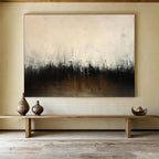 Dark & Light Abstract Horizon Painting On Canvas DKS048