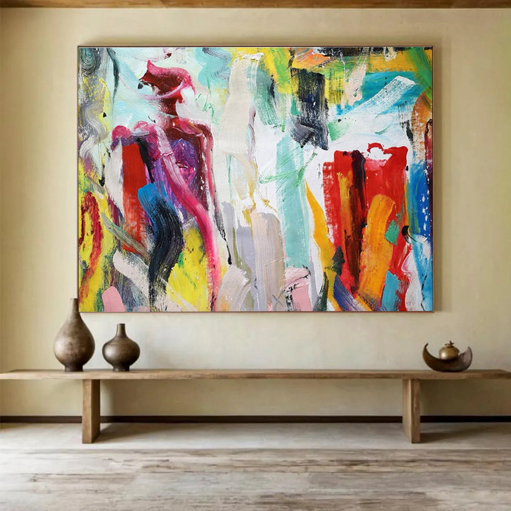 “Colorful Figure Abstract” Painting On Canvas DKS301