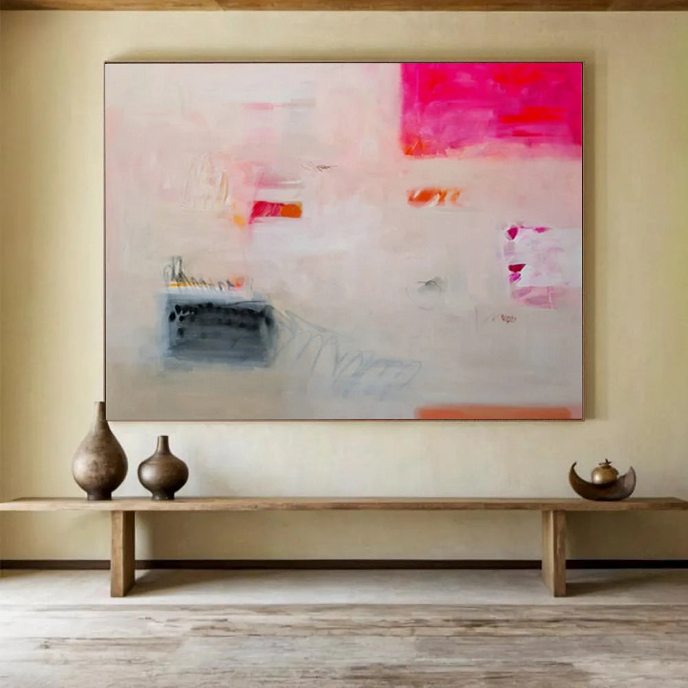 “Subtle Color Shapes” - Minimalist Acrylic Painting on Canvas PT1502